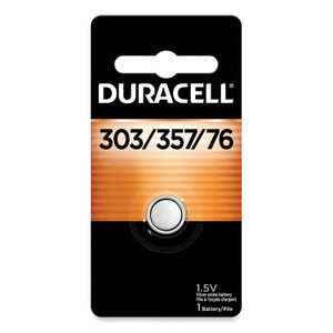 Duracell Button Cell Battery, 303/357, 1.5 V, 6/Box (DURD303357PK) View Product Image