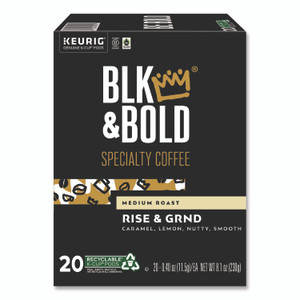 BLK & Bold Rise and GRND K-Cups, 0.41 oz K-Cup, 20/Box View Product Image