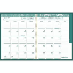 House of Doolittle 100% Recycled MonoBright Monthly/Weekly Planner, 11 x 8.5, Green/Gold Cover, 12-Month (July to June): 2024 to 2025 View Product Image
