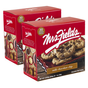 Mrs. Fields Cookies, Milk Chocolate Chip, 1 oz Individually Wrapped, 30/Box, 2 Boxes/Carton View Product Image