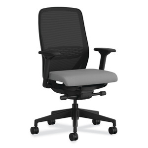 HON Nucleus Series Recharge Task Chair, 16.63 to 21.13 Seat Height, Frost Seat, Black Back, Black Base View Product Image