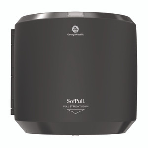 Georgia Pacific Professional SofPull CenterPull Hand Towel Dispenser, 10.13 x 10.58 x 11.33, Black View Product Image