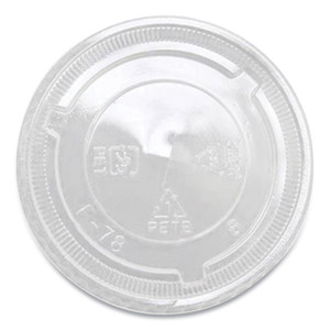 Karat PET Lids, X Straw Hole, Fits 8 oz to 10 oz Cold Cups, Plastic, Clear, 1,000/Carton View Product Image