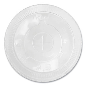 Karat PET Lids, Flat Lid, Fits 32 oz Cold Cups, Plastic, Clear, 600/Carton View Product Image