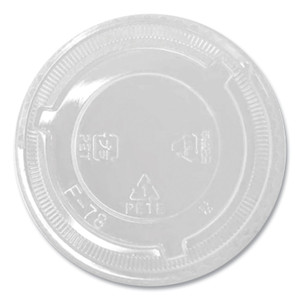 Karat PET Lids, No Hole Flat Lid, Fits 8 oz to 10 oz Cold Cups, Plastic, Clear, 1,000/Carton View Product Image