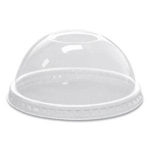 Karat PET Lids, Dome Lid, Fits 8 oz to 10 oz Cold Cups, Plastic, Clear, 1,000/Carton View Product Image