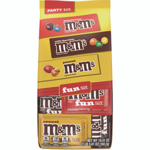 M & M's M and M'S Milk Chocolate, Peanut and Peanut Butter Variety Pack Fun Size Chocolate Candy Assortment, 19.41 oz Bag View Product Image