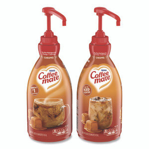 Coffee mate Liquid Creamer Pump Bottle, Caramel, 50.7 oz Pump Bottle, 2/Carton View Product Image