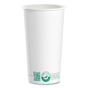 SOLO Compostable Paper Hot Cups, 20 oz, White/Green, 600/Carton View Product Image