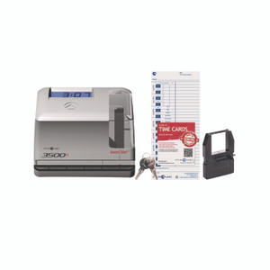 Pyramid Technologies 3500 Smart Site Punch Card Time Clock System, DC Powered Operation, Light Gray View Product Image