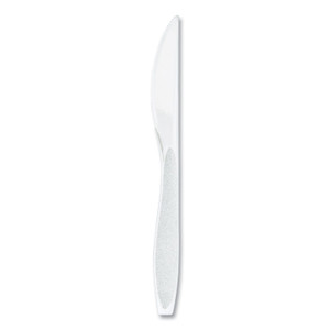 SOLO Impress Heavyweight Full-Length Polystyrene Cutlery, Knife, Plastic, White, 100/Box View Product Image