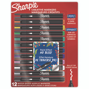 Sharpie Creative Markers, Medium Bullet Tip, Assorted Colors, 12/Pack View Product Image