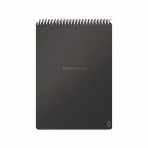 Rocketbook Flip Smart Notepad, Black Cover, Lined/Dot Grid Rule, 6 x 8.8, White, 18 Sheets View Product Image