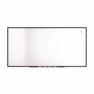TRU RED Magnetic Porcelain Dry Erase Board, 96" x 48", White Surface, Black Aluminum Frame View Product Image