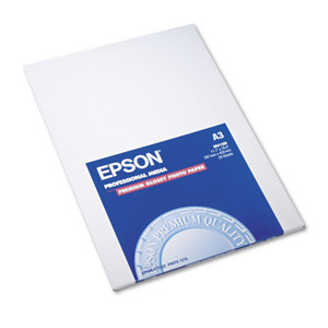 Epson Premium Photo Paper, 10.4 mil, 11.75 x 16.5, High-Gloss White, 20/Pack (EPSS041288) View Product Image