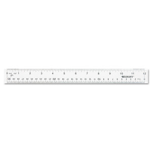 Westcott Clear Flexible Acrylic Ruler, Standard/Metric, 12" Long, Clear (ACM10562) View Product Image