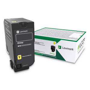 Lexmark 74C0HYG High-Yield Toner, 12,000 Page-Yield, Yellow View Product Image