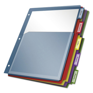 Cardinal Expanding Pocket Index Dividers, 5-Tab, 11 x 8.5, Assorted, 1 Set View Product Image