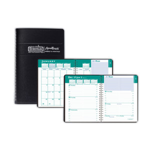 House of Doolittle Express Track Recycled Weekly Appointment Book/Monthly Planner, 8 x 5, Black Cover, 13-Month: Jan 2025 to Jan 2026 View Product Image