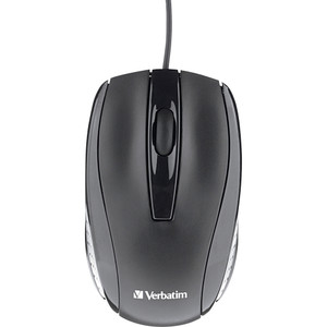 Verbatim Corded Optical Mouse - Black - (VER70733) Product Image 