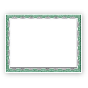 Geographics Silver Foil Award Certificates - 65 lb Basis Weight - 11" Width - Inkjet, Laser Compatible - Assorted, Green, Silver, White - Foil Product Image 