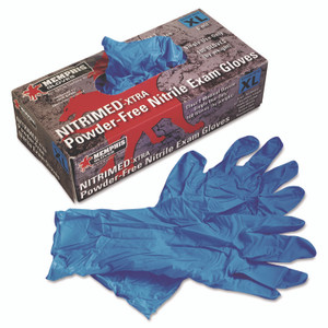 MCR Safety Nitri-Med Disposable Nitrile Gloves, Blue, X-Large, 100/Box GN16012XL View Product Image