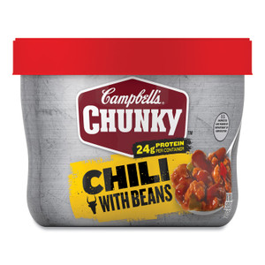 Campbell's Chunky Chili with Beans, 15.25 oz Bowl, 8/Carton View Product Image