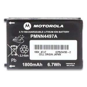 Motorola Li-Ion Battery for CLS Series Radios, 3.7 V, 1800 mAh View Product Image