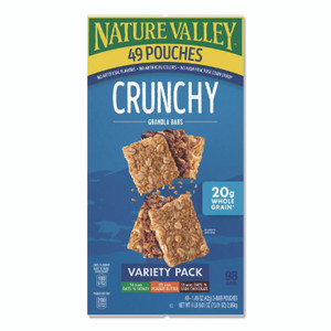 Nature Valley Granola Bars, Assorted Crunchy Bars, 1.5 oz Pouch, 2 Bars/Pouch, 49 Packs/Box View Product Image