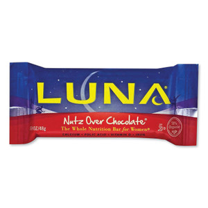 LUNA Bar Whole Nutrition Bar, Nutz Over Chocolate, 1.69 oz Bar, 15 Bars/Box View Product Image
