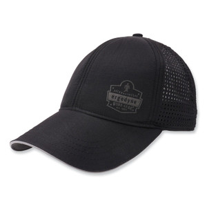 ergodyne Chill-Its 8937 Performance Cooling Baseball Hat, One Size Fits Most, Black View Product Image