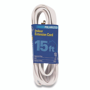 GE Indoor Extension Cord, 15 ft, 13 A, White View Product Image