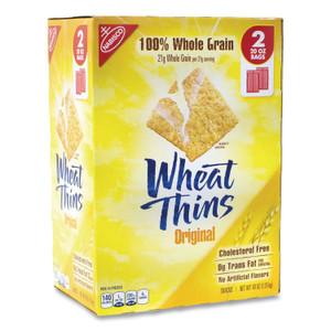 Nabisco Wheat Thins Crackers, Original, 20 oz Bag, 2 Bags/Pack View Product Image