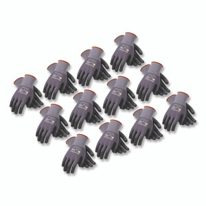 MaxiFlex Ultimate Seamless Knit Nylon Gloves, Nitrile Coated MicroFoam Grip on Palm and Fingers, Medium, Gray, 12 Pairs View Product Image