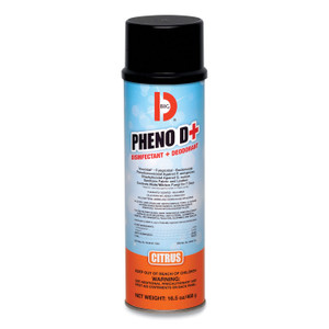 Big D Industries PHENO D+ Aerosol Disinfectant/Deodorizer, Citrus Scent, 16.5 oz Aerosol Spray Can, 12/Carton View Product Image