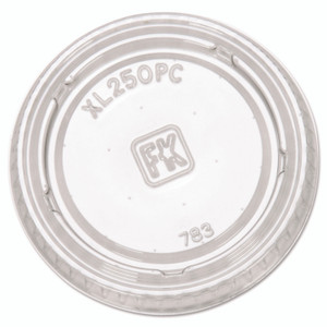 Fabri-Kal Portion Cup Lids, Fits 1.5 oz to 2.5 oz Portion Cups, Plastic, Clear, 125/Sleeve, 20 Sleeves/Carton View Product Image