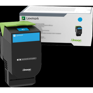 Lexmark 70C0HCG High-Yield Toner, 3,000 Page-Yield, Cyan View Product Image