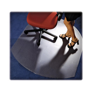 Floortex Polycarbonate Contoured Chair Mat for Carpets up to 1/2" - 39 x 49" - (FLR119923SR) Product Image 