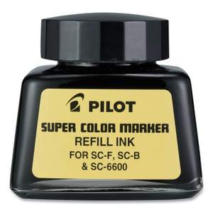 Pilot Super Color Marker Refill Ink, 30 mL Bottle, Black View Product Image