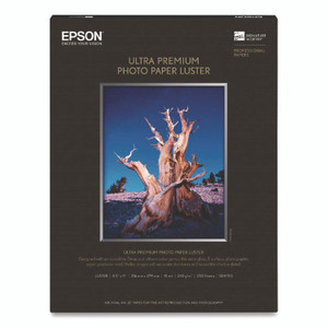 Epson Ultra Premium Photo Paper, 10 mil, 8.5 x 11, Luster White, 50/Pack View Product Image
