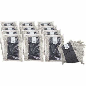 Genuine Joe Disposable Dust Mop Refill - 5" Width x 24" Length - Disposable, Fray Resistant, Quick Drying, Absorbent, Durable, 4-ply Yarn, Cut Ends - Cotton - Natural Product Image 