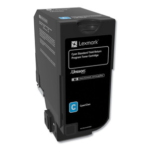 Lexmark 74C1SC0 Return Program Unison Toner, 7,000 Page-Yield, Cyan View Product Image