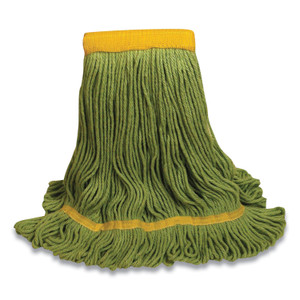 O'Dell 1400 Series Mop Head, Cotton/Rayon/Synthetic Blend, Medium, 5" Headband, Green View Product Image