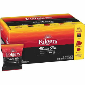 Folgers Fraction Pack Black Silk Coffee - Regular - Dark - 1.4 oz - Fraction Pack Product Image 