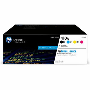HP 410A (CF410AQ) Original Laser Toner Cartridge - Combo Pack - Black, Cyan, Magenta, Yellow - 4 / Carton Product Image 
