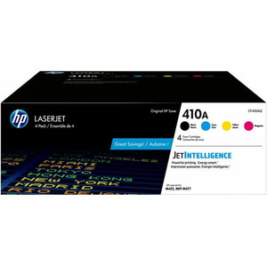 HP 410A (CF410AQ) Original Laser Toner Cartridge - Combo Pack - Black, Cyan, Magenta, Yellow - 4 / Carton Product Image 