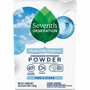 Seventh Generation Dishwasher Detergent - For Kitchen - 45 oz (2.81 lb) - Free & Clear Scent - Recommended For: Food Remover, Stain Remover - Non-toxic, Chlorine-free, Phosphate-free Product Image 