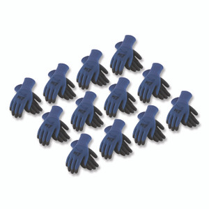 G-Tek GP Nitrile-Coated Nylon Gloves, Small, Blue/Black, 12 Pairs View Product Image