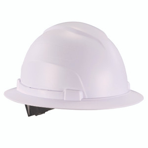 ergodyne Skullerz 8969 Class E Lightweight Full Brim Hard Hat, 6-Point Rachet Suspension, White View Product Image
