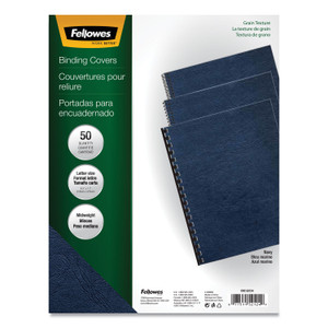 Fellowes Classic Grain Texture Binding System Covers, 11 x 8.5, Navy, 50/Pack View Product Image